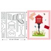 BENECREAT Mailbox Cutting Dies, Envelope Mailbox Bucket Decorative Embossing Template