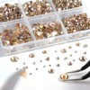 Beadsland Flatback Nail Rhinestones,Golden Shadow,Mixed 10 Sizes 8300PCS