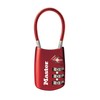Master Lock 4688JADRED Padlock, TSA Lock, Dial, Password Setting, Small,