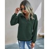 PRETTYGARDEN Women's Casual Long Sleeve Lapel Zipper Sweatshirt Drawstring Loose