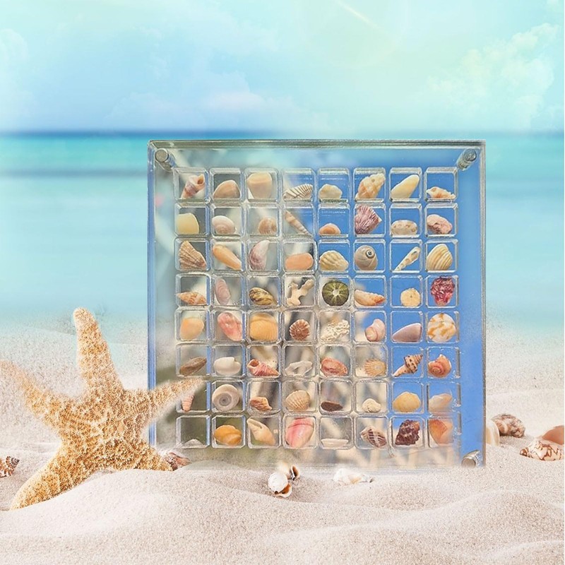 Goiern Acrylic Magnetic Shell Display Box Shell Storage Box Decorative