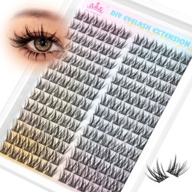 Wispy Lash Clusters Eyelash Extensions Spikes Eyelash Clusters Pestañas Postizas Naturales Manga Lash Extensions Natural Look DIY Individual Lashes 11mm 12mm 13mm 168Pcs