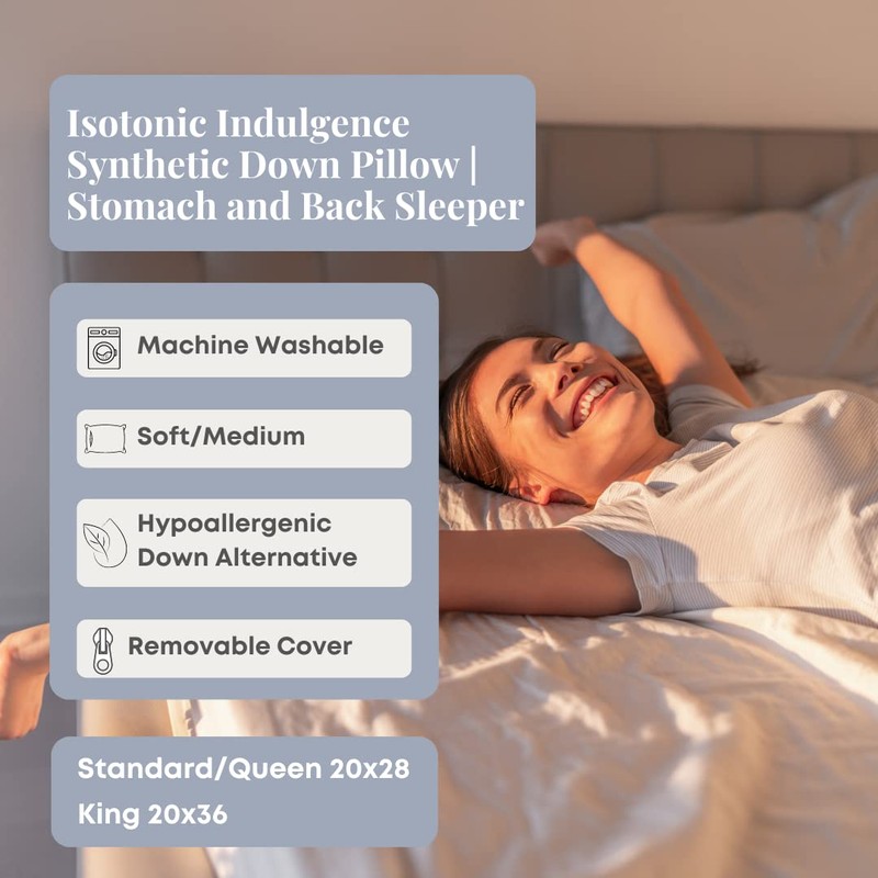 Isotonic Indulgence Synthetic Down Pillow | Back & Stomach Sleeper