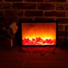 Ulalaza Small Cosy Fireplace Lantern Traditional Realistic Wood Burning Flame