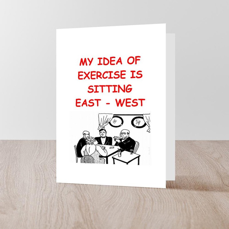 CafePress Duplicate Bridge Folded Greeting Card Matte