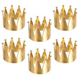 LALAFINA 6 Anillos para Servilletas de Metal Color Dorado, Servilleteros Rústicos para Bodas y Cenas, Anillos Porta Servilletas Europeos, Accesorios p