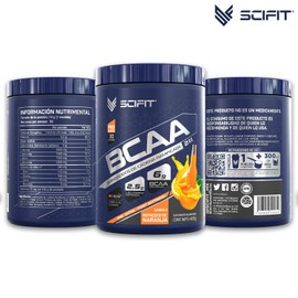 SCIFIT - BCAA | Aminoácidos de Cadena Ramificada BCAA 2:1:1 + L-Glutamina | 420 g | 30 Servicios x Envase | 6 g de BCAAs x Servicio | 2.5 g de L-Glutamina x Servicio | Incluye Complejo SCI-ON® con Iones (Electrolitos) para Máxima Hidratación | Mayor Rend
