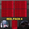 Unbranded 4pcs Rectangle 2x3" High Visibility Reflective Stick-On Reflector For