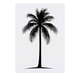 'Palm Tree Silhouette' Temporary Tattoo - Water Resistant, Skin-Safe, Non-Toxic Transfer (TO00081681)