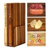 Yatriunfo Book Cutting Board Set of 3 with Stand -