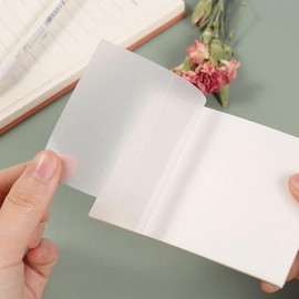 Notas adhesivas transparentes, paquete de 100 hojas/blocs autoadhesivas impermeables, blocs de notas adhesivas transparentes para leer, estudiar, hogar, oficina, escuela
