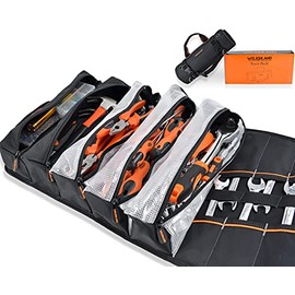Men's tool roll, Tool roll up bag, Roll up tool bag, Tool roll organizer, Mechanic Tool roll bags, Motorcycle tool roll bag, Wrench roll up pouch, Electricians wrench roll w/screwdriver holder for car