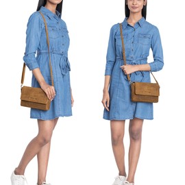 STILORD 'Sylvie' Handbag Women's Shoulder Bag Leather Small Vintage Women Shoulder Bag Crossbody Bag for Evening Party Made of Genuine Leather, Torino - Brown