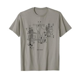 Vintage Carburetor Diagram – Car & Motorcycle Engine Graphic T-Shirt