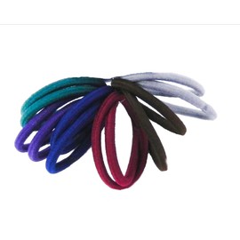 Ladies Girls 12 Dark Colour Snag Free Endless Hair Elastics/Ties