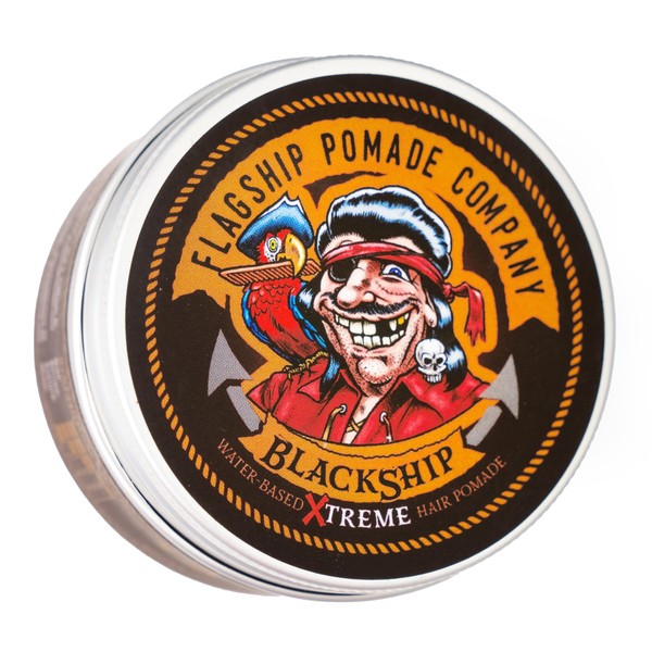 FLAGSHIP Handmade BlackShip Xtreme Hair Pomade Heavy Hold Low Shine