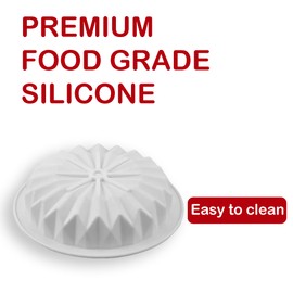 Baking Bliss Small Heart Shaped Jello Molds, Silicone, White, 7.5 Inches