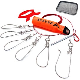 Stringer with Float, Rust-resistant, Spring Hook 5/10 pieces, Wire 5/10m, Spare Hook, Storage Case included SEAVER (Seaver)