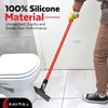 Silicone Floor Squeegee with 55-Inch Long Handle, 12-Inch Single Cast