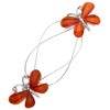 Just Contempo Magnetic Holdback Pair, Metal, Orange Butterfly, 36 cm