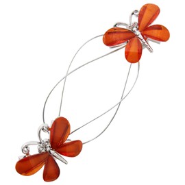 Just Contempo Magnetic Holdback Pair, Metal, Orange Butterfly, 36 cm