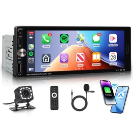 KYNNT Single Din Car Stereo Wireless Carplay & Android Auto, 6.9" HD IPS Touchscreen, Bluetooth 5.2 Car Audio Receiver, Backup Camera, Mirror Link, SWC, FM/EQ/USB/Type-C