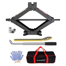 Car Jack Kit Scissor Lift Jack for Car 2 Ton (4409 lbs) Universal Jack Emergency Kit with Lug Wrench Tire Changing Kit for Car SUV