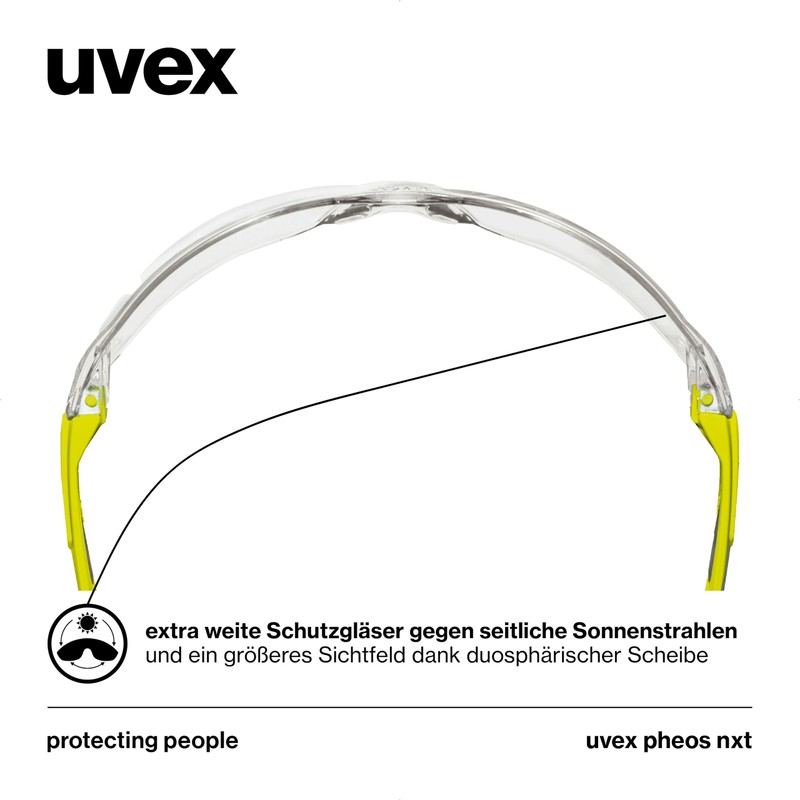 Uvex pheos nxt - premium safety glasses - anti-fog interior,