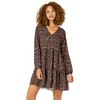 Sublevel Women's Spring and Summer Floral Long Sleeve Floral Dress,