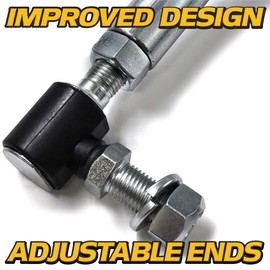 HD Switch - Adjustable Improved LH/RH Steering Drag Link Set 597047802 & 597047902 for Husqvarna, Craftsman, Poulan Pro, AYP, Electrolux, EHP - Includes Sector Gear Dust Caps 597047801 597047901