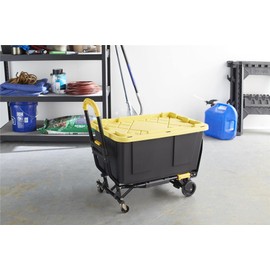 COSCO 12225YGB1E 2-in-1 Folding Hand Truck, 300 lb. Capacity, Multi-Position with Extendable Handle, Black/Yellow