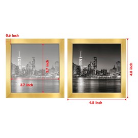 Annecy 5x7 Picture Frame Gold（1 Pack）, 5x7 Picture Frame for Wall or Desktop Decoration, Classic Gold Minimalist Style Suitable for Decorating Houses, Offices, Hotels