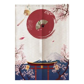 Estink Japanese Noren Doorway Curtain,Japanese-style printed half-door curtain, can be used as a partition to separate two rooms, usually used in shops, restaurants, bars, 85 * 120cm (Fuji)