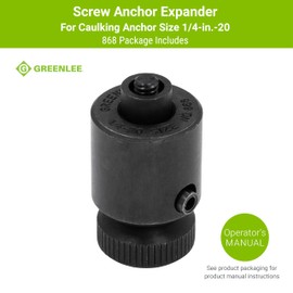Greenlee 868 Screw Anchor Expander for Caulking Anchor Size 1/4-20, Heavy-Duty Screw Anchor Expanding Tool