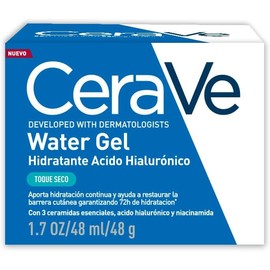 Water Gel Hidratante Ácido Hialurónico de CeraVe para una hidratación con efecto PLUMP, con 3 ceramidas idénticas a las de la piel, ácido hialurónico, niacinamida y cobre PCA, 48g