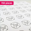 700 Pieces, 25mm - Thank You Stickers Labels for Small