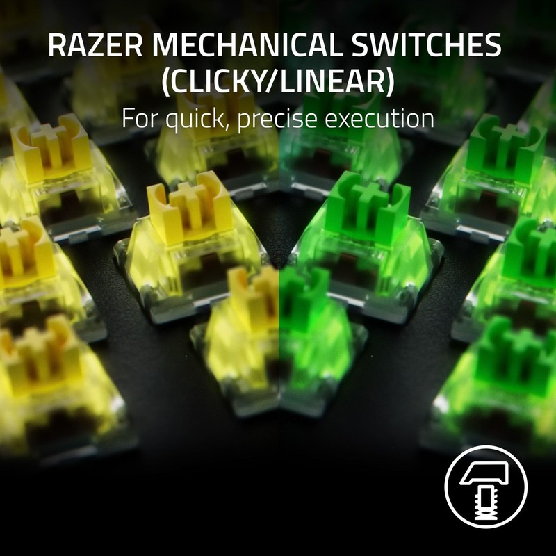 Razer BlackWidow V4 X - Mechanical Gaming Keyboard: Yellow Switches