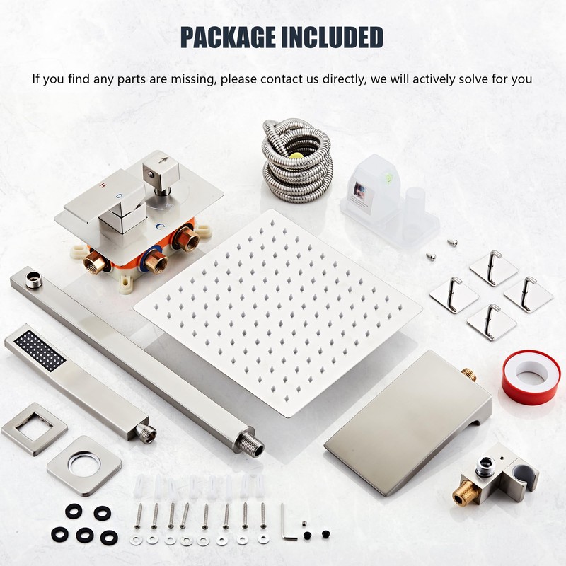 LCEVCGK Shower Faucet Set Complete with Tub Spout Shower System
