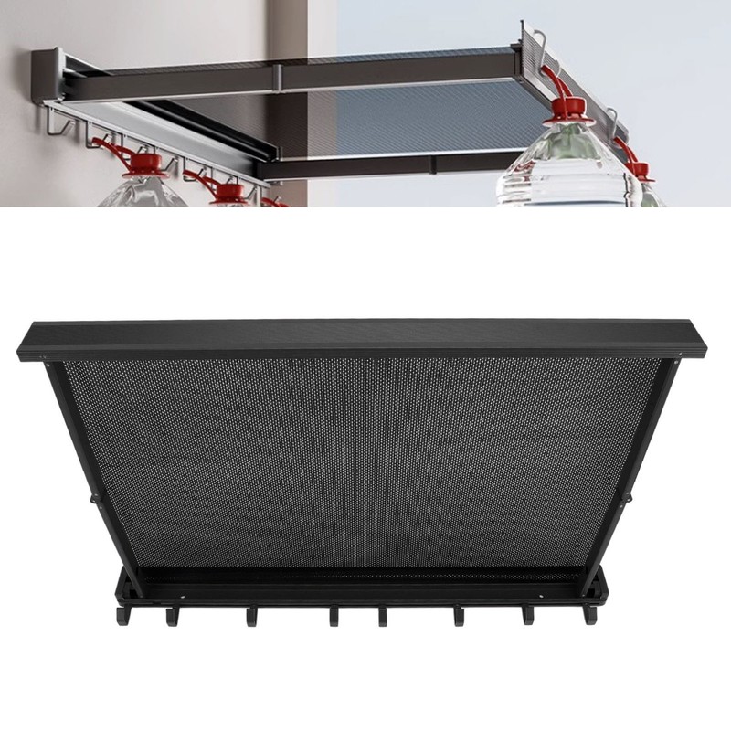 Balcony Clothes Drying Rack Wall Mounted with Mesh Surface Collapsible