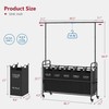 Tajsoon Laundry Sorter with Hanging Rack, Laundry Sorter 5 Sections,