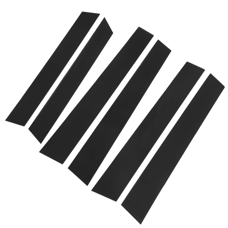 6 Pcs Side Door Window Cover Glossy Black Pillar Post