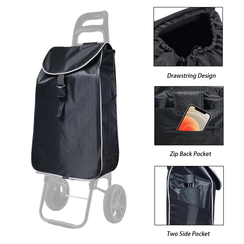 Replacement Bag for Shopping Cart - Waterproof Trolley Bags, 31L