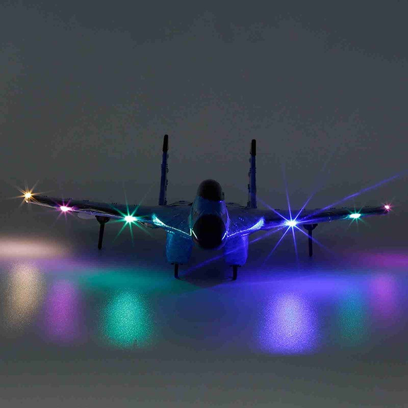 RC Airplane with Light Model Aircrafts EPP Foam Fighter Rechargeable