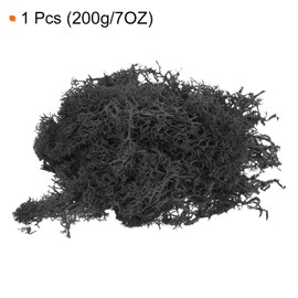 MECCANIXITY 7 OZ Moss Fake Craft Moss Artificial Moss Natural Preserved Moss for Craft Arts Floral DIY Project Wall Wedding Garden Patio Table Terrariums Decoration(Black)