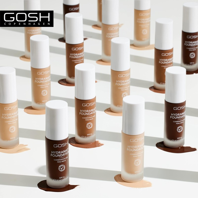 GOSH Foundation with SPF 15 for Light & Dark Skin,