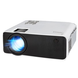 Impecca VP-300WK LED Home Theater Projector, HD 720p Picture Quality, Projecting Spectacle up to 180", Built-in Stereo Speakers, Remote Control, 160 ANSI Lumens, Protective Case Included