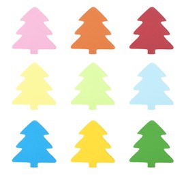 PATIKIL Tree Cutouts, 72 Pack Paper Trees, Colorful Tree Cutout for Classroom Decoration DIY Craft Project, Assorted Color