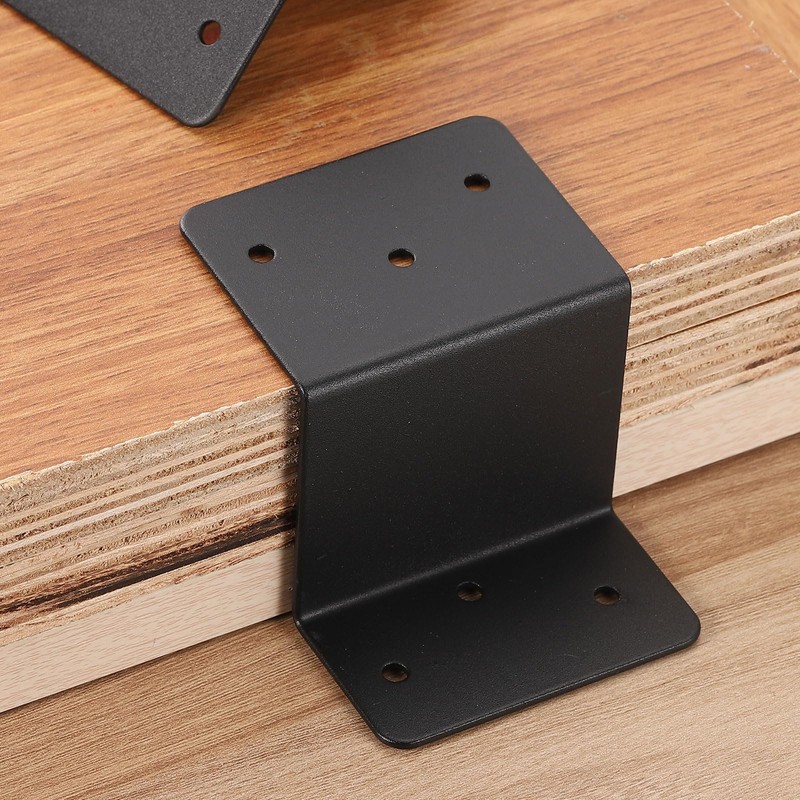 sourcing map 4 Pcs Z Brackets, Iron Double Angle Channel