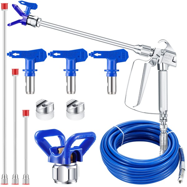 LEIFIDE 9 Pcs Airless Sprayer Gun Hose Kit 50ft 3600psi