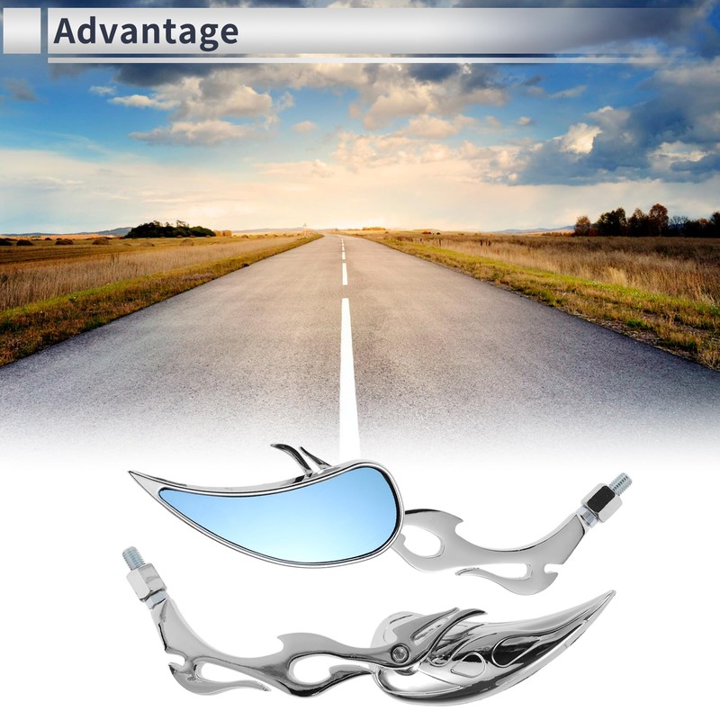 X AUTOHAUX 1 Set Universal Motorcycle Rear View Mirrors Adjustable